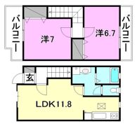 フォンテーヌパルクM B棟の間取り画像