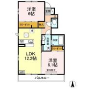 グランディール東原 B棟の間取り画像