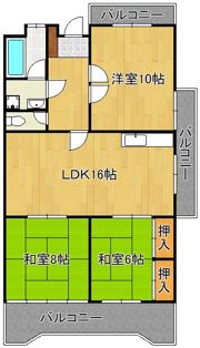 グランドハイツ修多羅の間取り画像