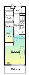 レオパレスプランドール稲城の間取り画像