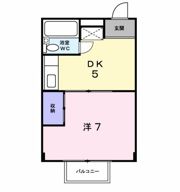 シティハイツ朝間B棟の間取り画像