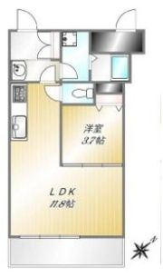 迦葉武蔵野第二マンションの間取り画像