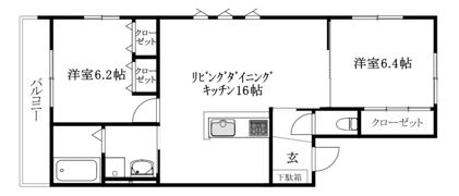 MKO中須賀Dの間取り画像
