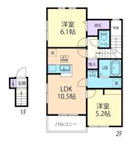 LaLa 雅 Aの間取り画像
