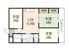 キムラコーポ敬春の間取り画像