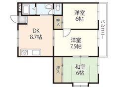 キムラコーポ敬春の間取り画像