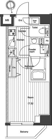 プレミアムキューブG北新宿の間取り画像