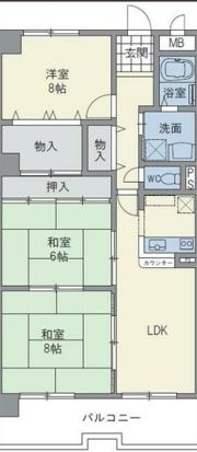 OS・SKYパークサイドヴィラ白山の間取り画像