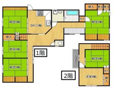 木屋瀬福山貸家の間取り画像