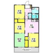 オーネストマンションの間取り画像