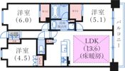 リビオシティ神戸名谷の間取り画像