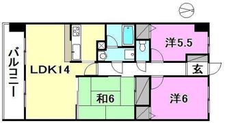 ライオンズガーデン姫原の間取り画像