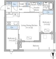 MOCXION PREMIUM四谷大京町の間取り画像