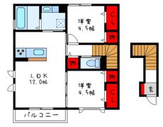 フェリオB棟の間取り画像