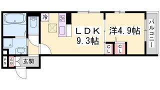 フルール花隈の間取り画像