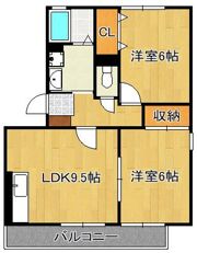 メルベーユ前田の間取り画像