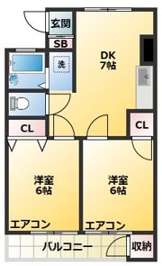コーポ橘の間取り画像