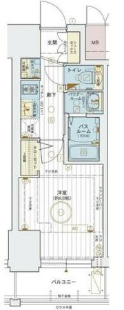 エステムコート新神戸2駅前山手の間取り画像
