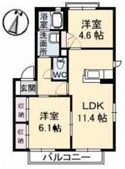 バリュージュK B棟の間取り画像