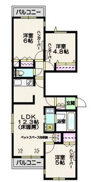 DOビル東長崎へーベルメゾンの間取り画像