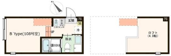 ハーモニーテラス東伊興Ⅲの間取り画像