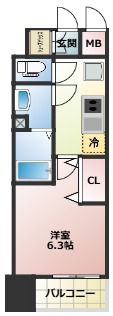 プレサンス新大阪ザ・シティの間取り画像