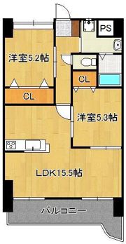 戸畑駅前銀座ビルの間取り画像