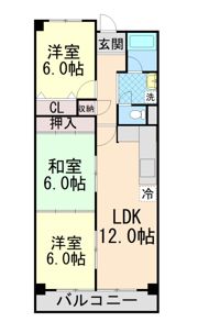 東灘ハイツの間取り画像