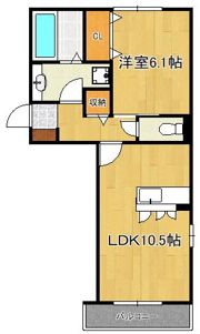 D-room南方の間取り画像