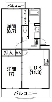 エクセルTSUJIの間取り画像