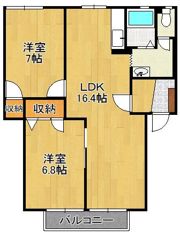 フレグランス常磐B棟の間取り画像