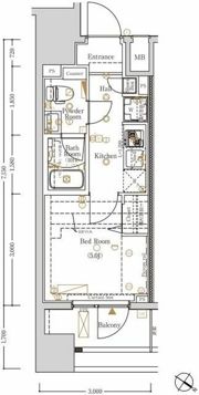 Log川崎駅前の間取り画像