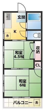 中山グリーンハイツの間取り画像