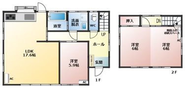野村貸家（小山田）の間取り画像