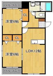 プレステージ木屋瀬の間取り画像