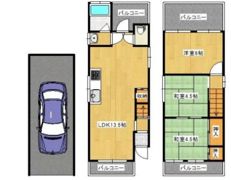 寝屋川市美井町 戸建の間取り画像