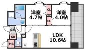 スプランディッド玉造DUEの間取り画像