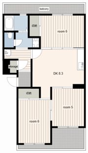 ウイング春日Ⅲの間取り画像