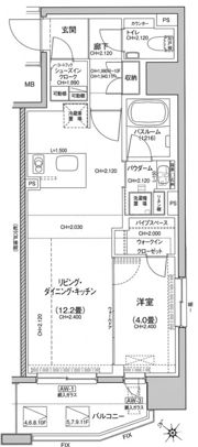 デュオステージ横濱桜木町の間取り画像