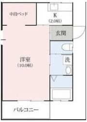 シャレル長沼Kの間取り画像