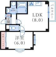 八幡西島田ハイツの間取り画像