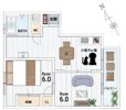 BAUHAUS舟入南の間取り画像