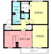ローズコート開成Aの間取り画像