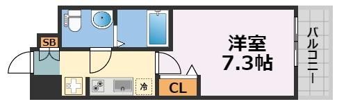 エグゼ難波WESTリバーの間取り画像