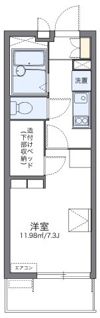 レオパレスルミュールⅢの間取り画像