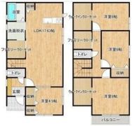 高丘北戸建 B棟の間取り画像