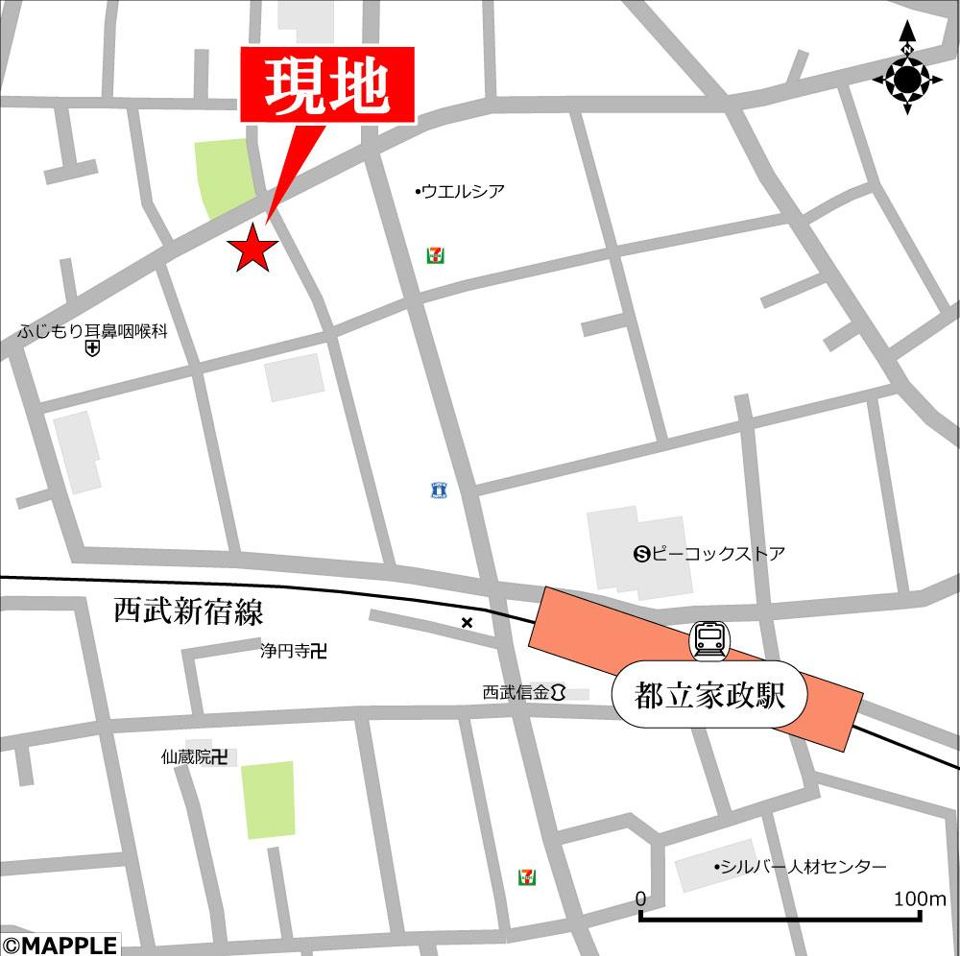 近くに施設あり