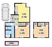 守口市滝井元町1丁目貸家の間取り画像