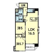 イルマーレ上水前寺の間取り画像