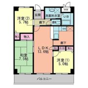 ハルフィー江坂の間取り画像